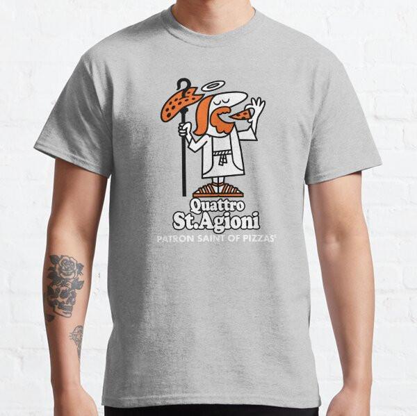 Patron Saint of Pizza Cheesy Pizza Design Quattro Stagioni Classic T Shirt T L