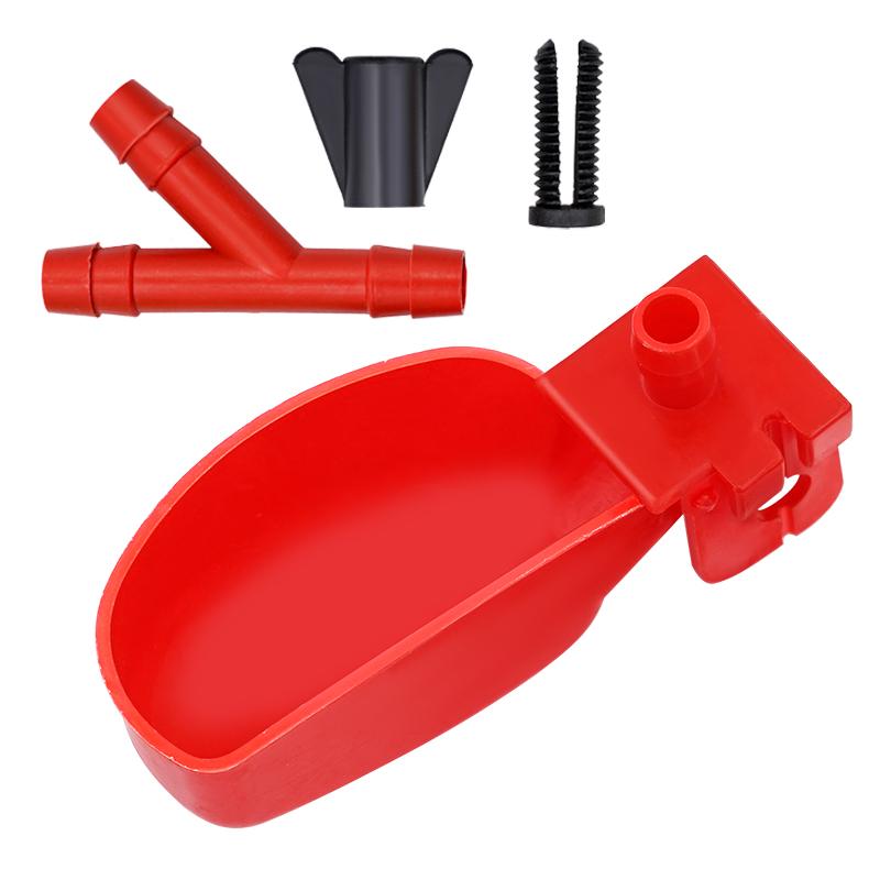 5Sets Bird Quail Water Drinker Bowl Drinking Cups Automatic Quail Waterers for 10Mm Pipe Bird Parrot Drinking Fountains