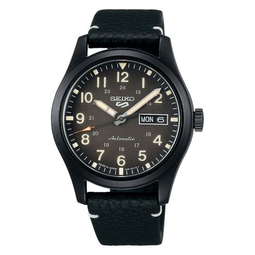 

Seiko 5 Sports Field Specialist Style Mechanical Watch, Limited Edition, Men s, Made in Japan, SRPG41, Black Leather