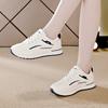 2025 new spring and autumn sports and leisure shoes women's leather surface breathable soft sole comfortable non-slip wear-resistant single shoes