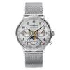 [Zeppelin] LZ 129 Hindenburg Moon Phase Men's Watch Quartz 30m Water Resistance Mineral Glass Silver Dial 7037-M1