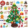 DIY Felt Christmas Tree Set with Ornaments for Kids, Xmas Gifts, New Year Door Wall Hanging Decorations