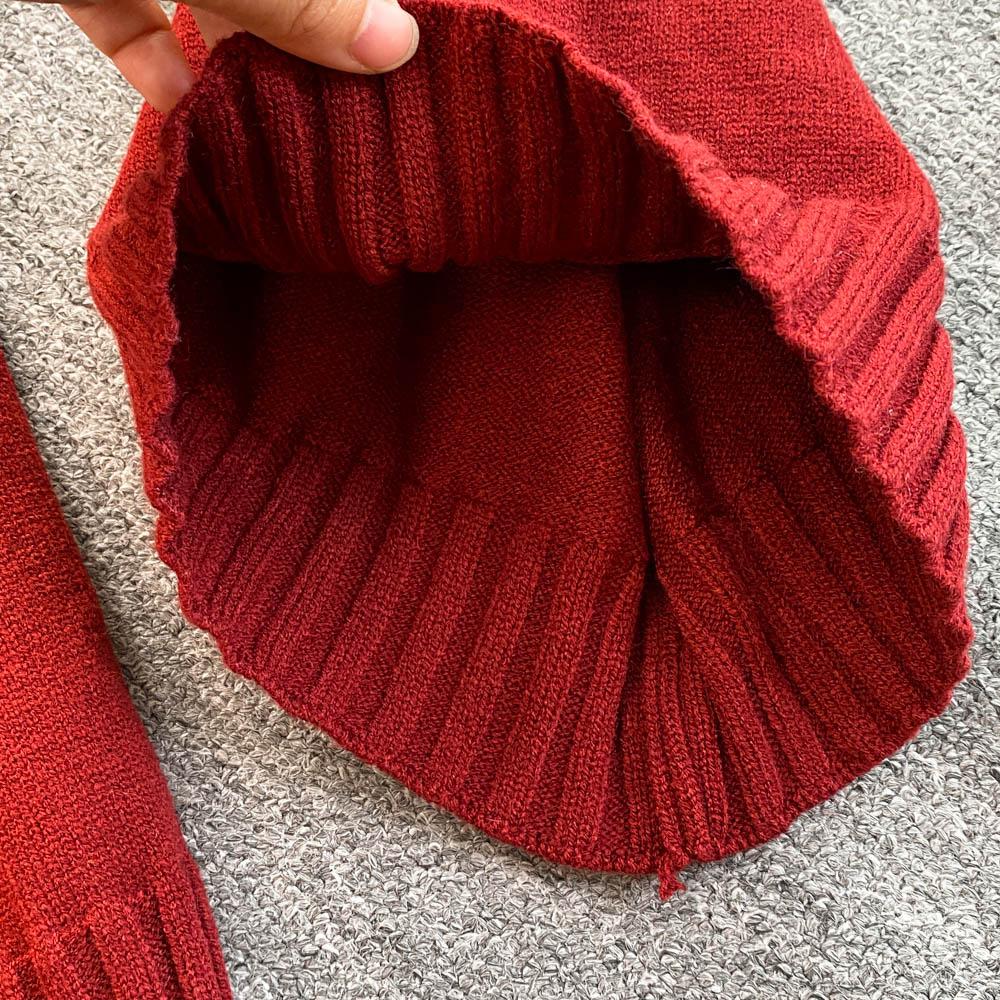 New Loose Knit Fried Dough Twists Sweater Suit Women's Winter High Waist Slim Straight Wide Leg Pants Two-piece Set
