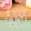 10Pcs 1:12 Dollhouse Simulation Mini Red Wine Cup Goblet For Dollhouse Kitchen Bar Miniature Accessories