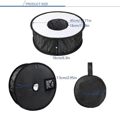 45CM Universal Softbox Compatibles Flash and LED for Macroed Portrait Studio Use Portable Portrait Light