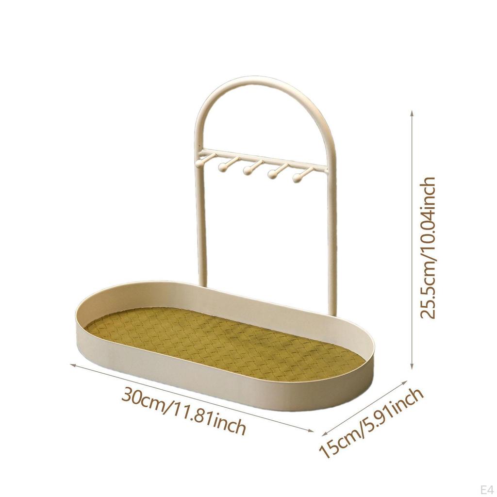 Bathroom Counter Organizer Vanity Tray Cosmetic Storage Rack for Dressing Table Washroom