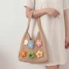 Sweet Knitted Tote Bag Breathable Seaside Vacation Handbag Storage Bag Crochet Shoulder Bag  School