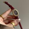 New Arrival Leather Watch Fashion Red Strap Luxury Watch Women’s Diamond Waterproof Watch Gift for Women