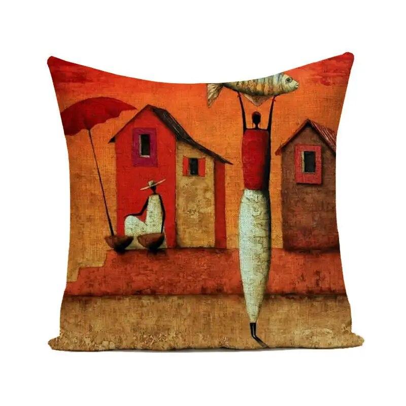 

Чехол на подушку, наволочка, акварель, африканская женщина, домашний декор для гостиной, спальни, дома 45x45cm