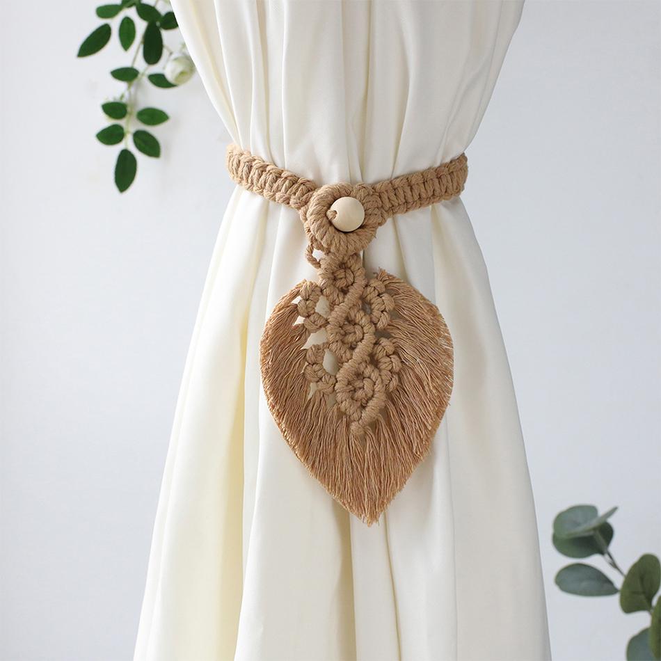Cotton Thread Weaving Craft Curtain Pendant,Curtain Buckles, Bedroom Hangings,Curtain Accessories Home Decorations