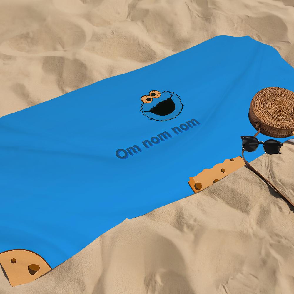 Cartoon C-Cookie M-Monster Towel Gift For Travel Gym Sauna Travel Spa Shower Camping Quick Dry Sports Beach Towels Soft Pool