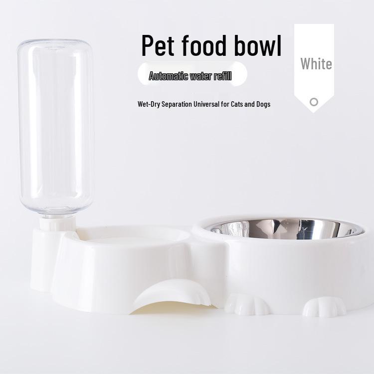 Pet Water & Food Dispenser: No Mess Cat & Dog Bowl
