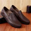Genuine Leather Men Casual Shoes Luxury Brand Designer Men Loafers Moccasins Breathable Slip on Male Boat Shoes Plus Size 37-47