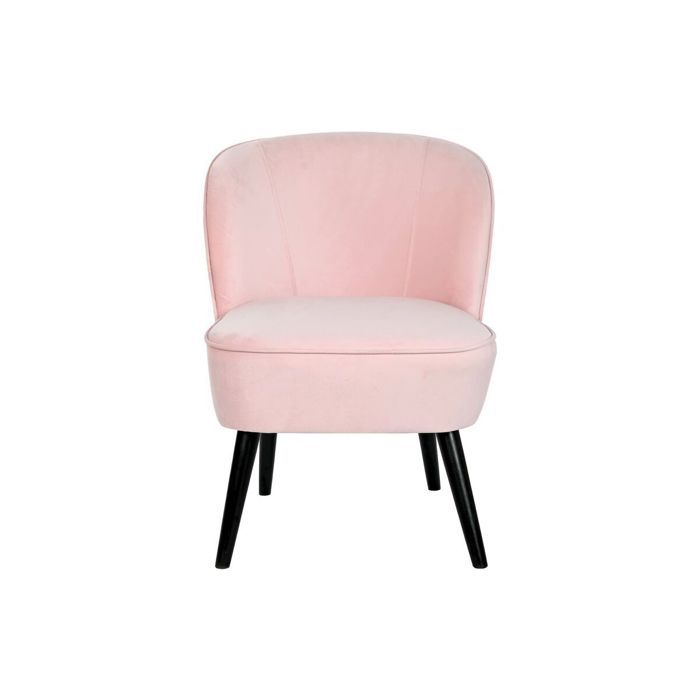 Fauteuil - DKD HOME DECOR - 1 Place - Métal - Tissu - Noir Gris