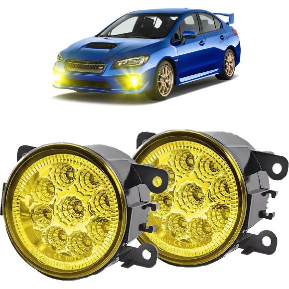 Fog Lights 3.5 Inch OEM 19606300 For SUBARU WRX 2015- Front Bumper Fog Light Lamps Left Right Driver&Passenger Assemblies Fog Light Beam,3500K Golden