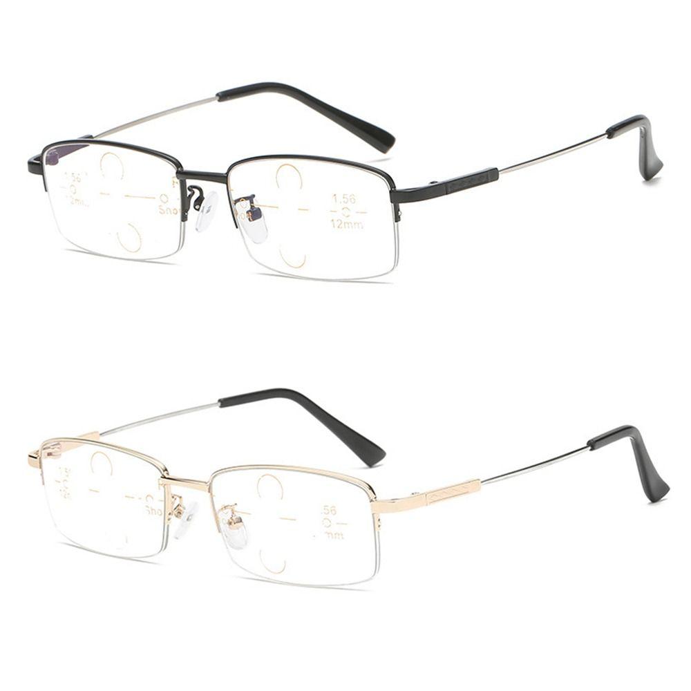 Square Eyeglasses Anti-Blue Light Reading Glasses Women Metal Optical Spectacle Eyeglass Progressive Near Far Glasses