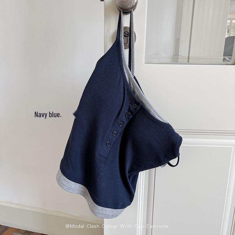 

Экологичная цветная майка на бретелях с пряжкой - Облегающий, мягкий, удобный, универсальный жилет.