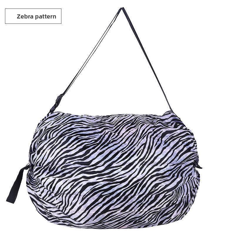 1PCS Foldable Retractable Supermarket Shopping Storage Bag Environmentally Friendly and Reusable Pouch Ultra-compact Portable