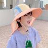 UV Protection Baby Fisherman Cap Sunscreen Wide Brim Bucket Hat Fashion Kids Sun Hat  Girls