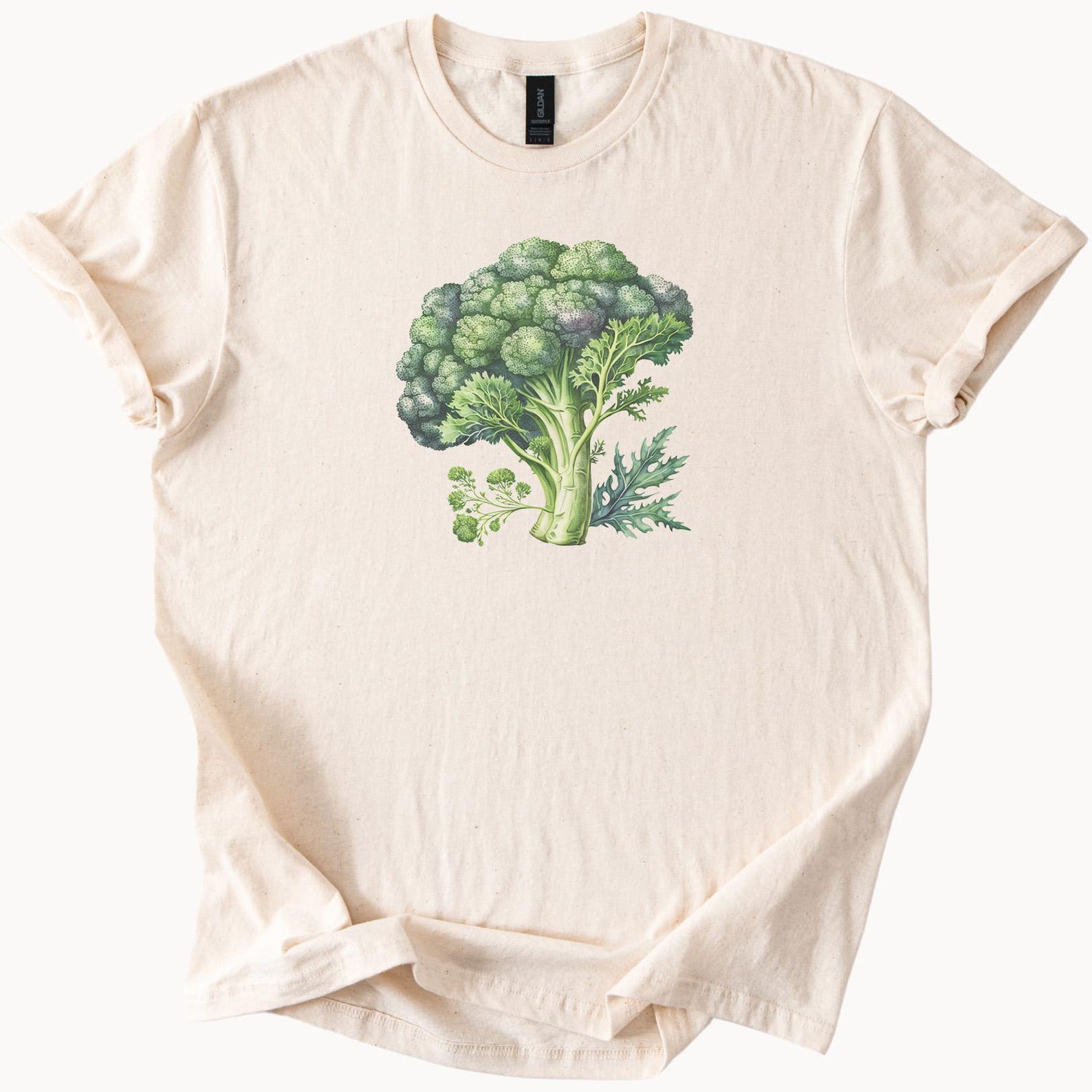 Broccoli Graphic T Shirt Botanical Vegetable Illustration Tee Plant Lover Shirt Healthy Food Art Top Nature Inspired Apparel 120