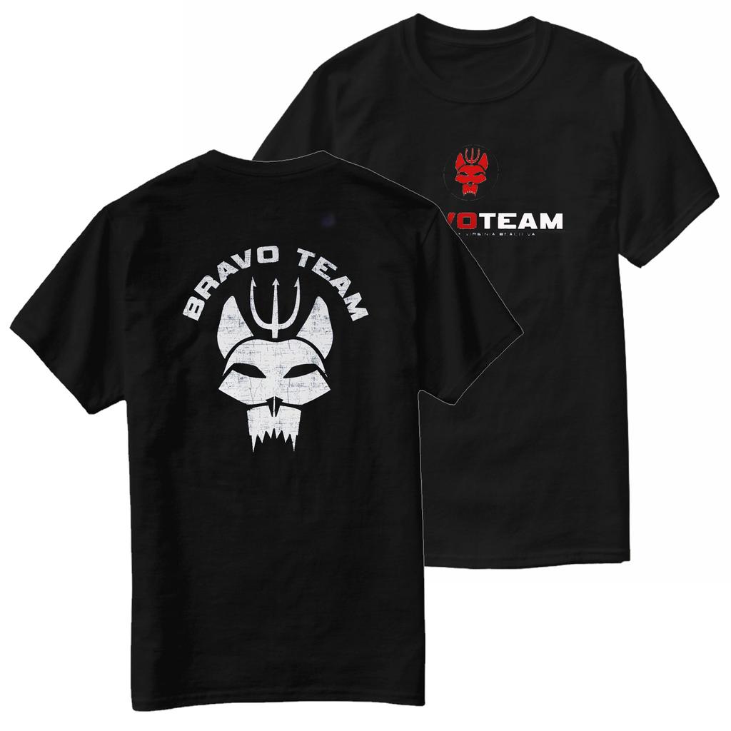 Seal Team 6 Squadra Bravo Simbolo Navy Seals Maglietta 100% Cotone Girocollo Estiva Manica Corta Casual da Uomo Taglia S3XL