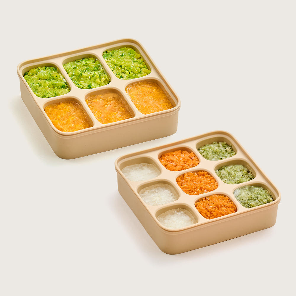 Atti Rabbit Easy Release Baby Food Cube Multi Silicone Storage Container Square 9 Cavity