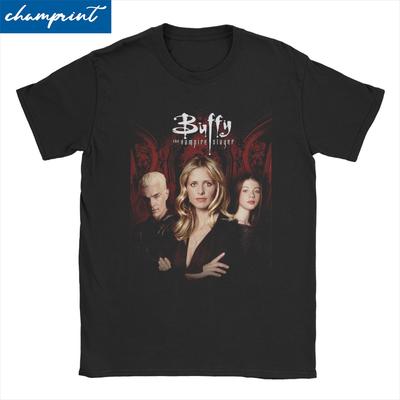 Anne Vampire Men Women's T Shirt Willow Spike Vintage Tee Shirt Short Sleeve T-Shirts Pure Cotton Gift Idea Tops