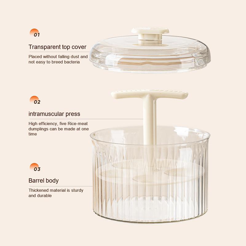 Translucent Meatball Maker Manual Meatball Maker 5 Balls Meatball Maker Tool ?Kitchen Meatball Mold Kitchen Extruded Meatball