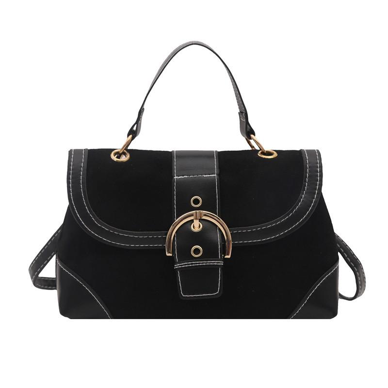 Vintage Suede Handbag For Women With Zipper Closure For Daily Use