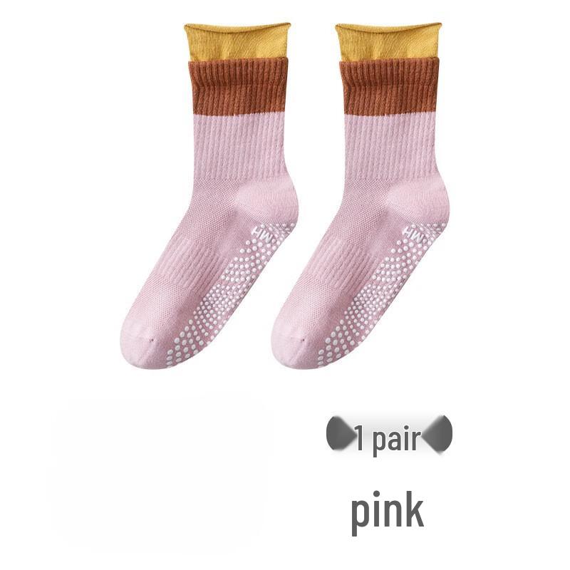 Ayub Non-slip Yoga & Pilates Socks for Women (4 Pairs) One Size