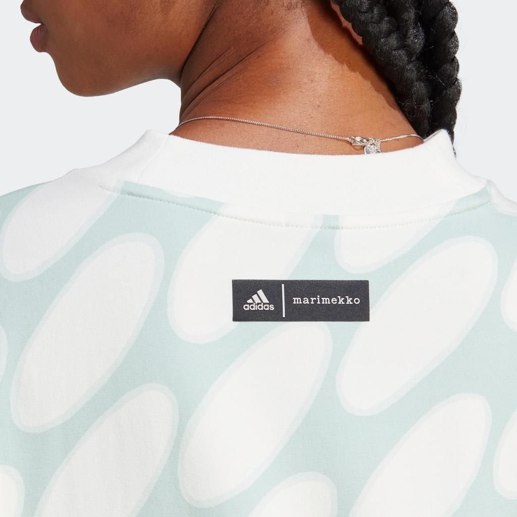 adidas Performance Women's Crop Logo Print T-Shirt Light Green HR8174