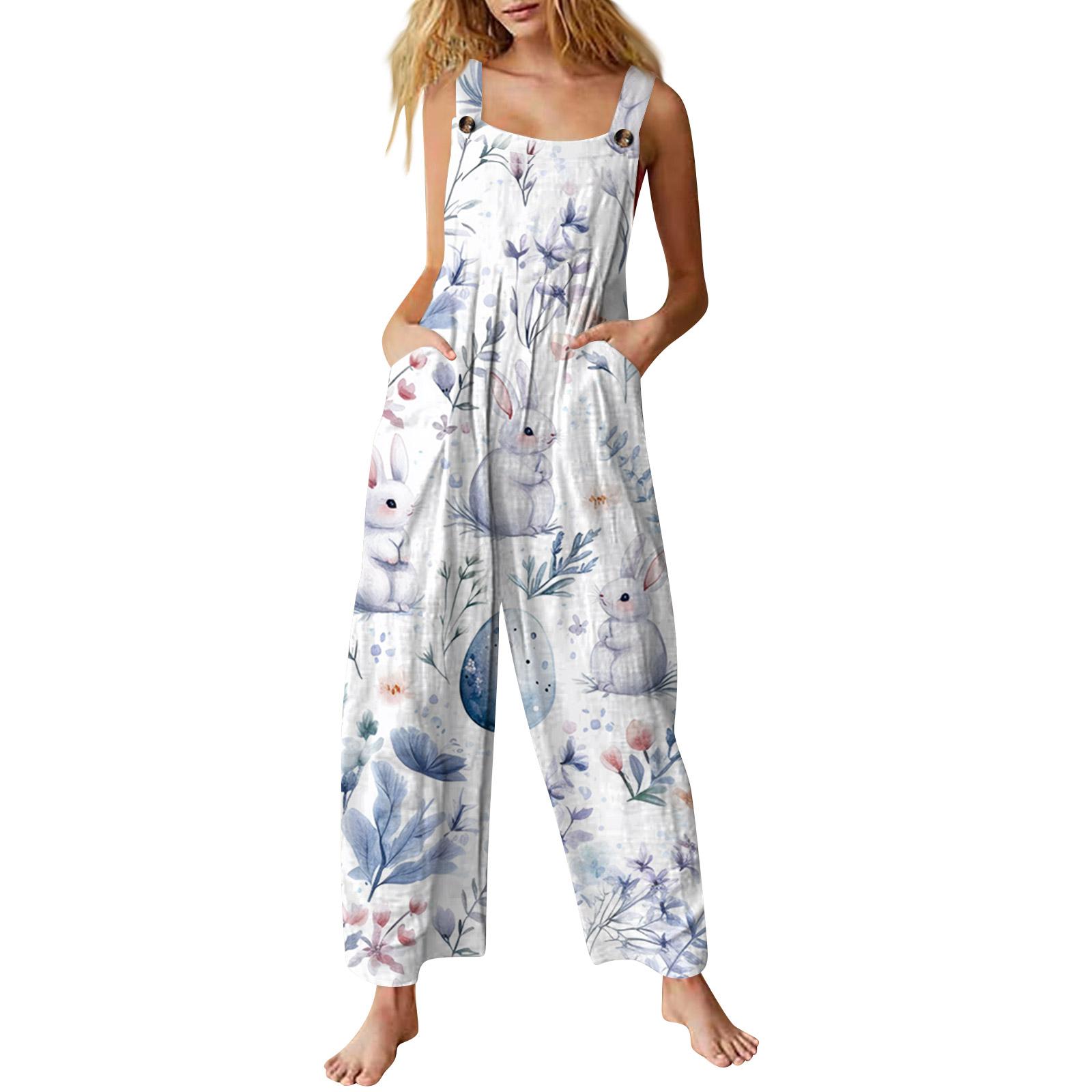 

Women s Jumpsuit Printed Casual Loose Jumpsuit L