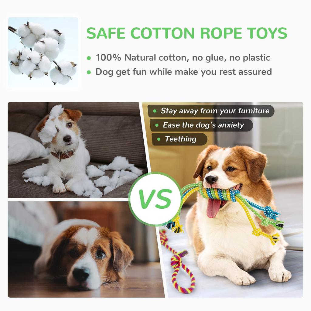 Dog Rattle 12 Pcs Puppy Toys for Cute Dog Toy Dog Set with Stuffed Animal Natural Cotton Puppy Loca Toy Dog Chew Toy Dog Dog Dog Dog Dog Dog Dog Dog