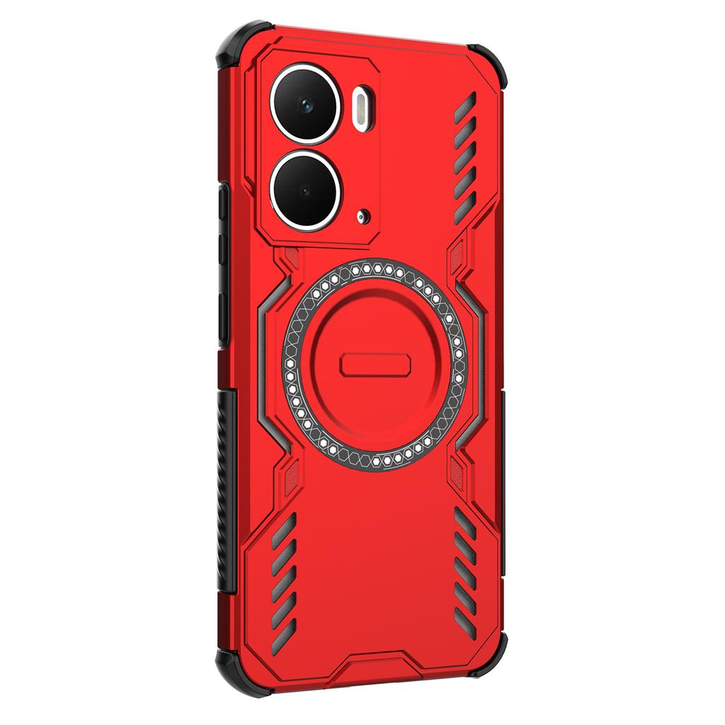 For Realme P3 5G/Neo7x 5G Magnetic Case Butterfly Armor Hollow Heat Dissipation PC+TPU Phone Cover