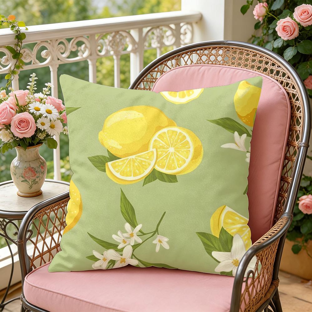 Lemon Fashion Cushion Cover Soft Plush Throw Pillow Cover DoubleSided Decorative Cushion Case Sofa Bedroom Home Decor