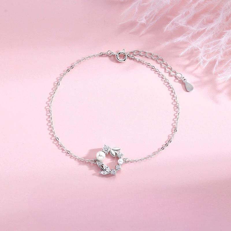 999 Pure Silver Pearl Garland Bracelet Female Niche Exquisite High Sense Bracelet Mori Style Ins Style Bracelet