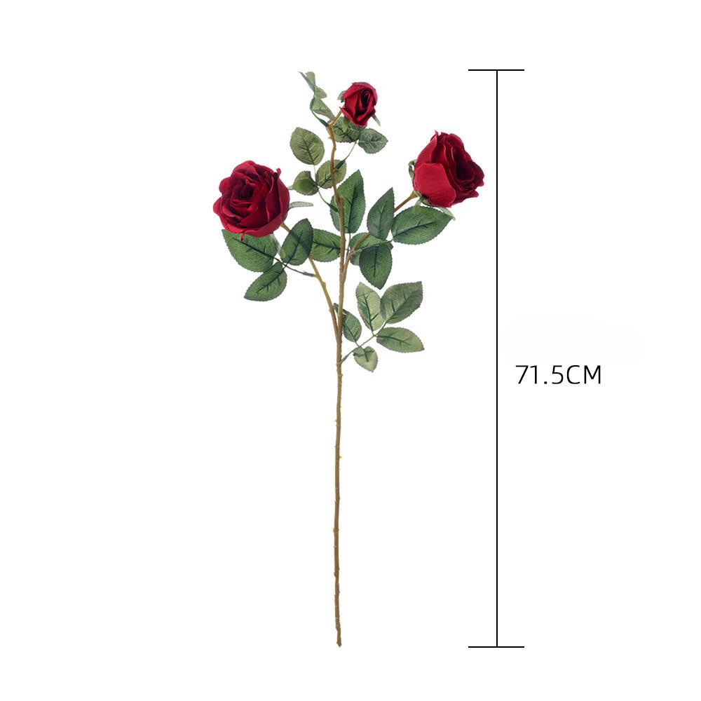 1 Stück Seidenrose mit Stiel Künstliche Rosenblume Realistische Künstliche Langstielrose Valentinstag Falsche Rosenstrauß für Hochzeit Heimdekoration