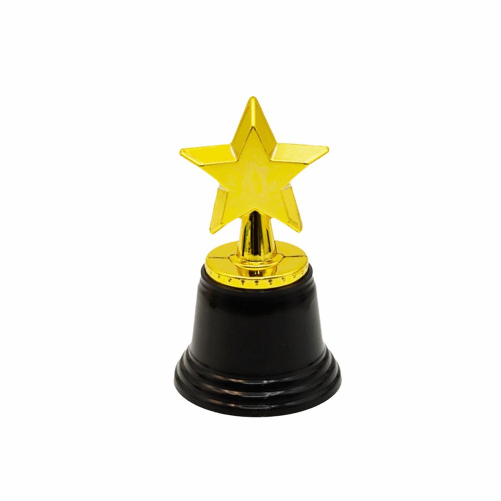 Multi Style Plastic Trophy Small Size Plastic Material Award Trophies Pentagram Star Trophy Model Mini Trophy Sporting Events