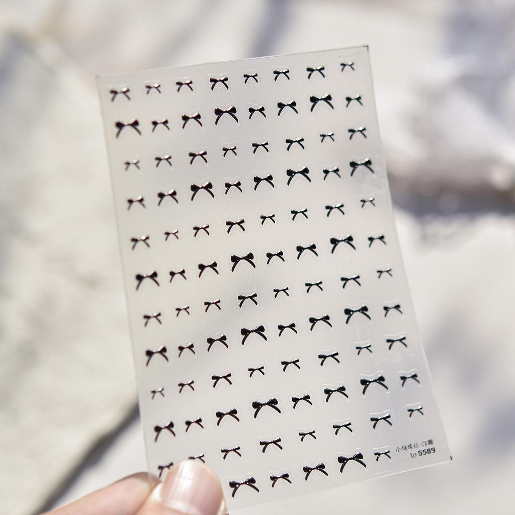 5D Graffiti Punk Nail Art Sticker Dark Star Skull Plaid Polka Dot Spiral Mini Circle Self-adhesive Manicure Decoration