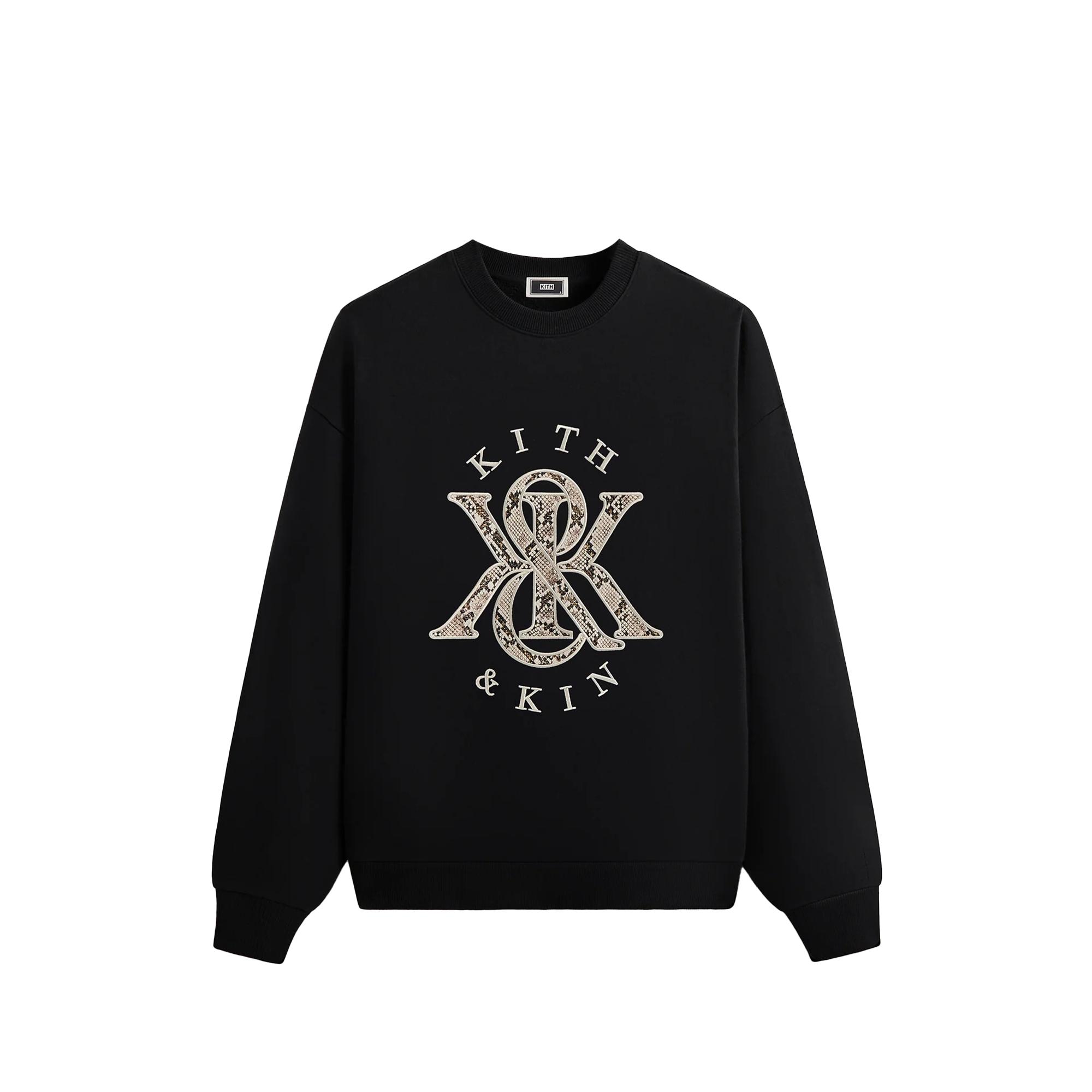 Kith K&K Python Nelson Crewneck Black Men Tops KHM032807-001 S