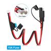 15A Fuse 2 Pin SAE Quick Release Connector To O-ring Terminal Harness Connector for Battery Charger Cable