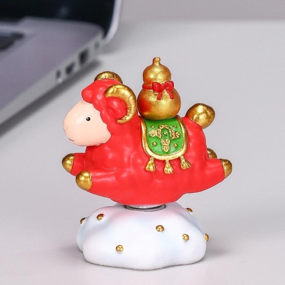 Rotating Goat Figurine Chinese Style Zodiac Goat Ornament Auspicious Sheep Ornament Gift