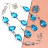 Topaz Blue London Jewelry Set  Gemstone Necklace Gift Sterling