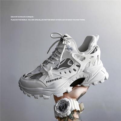 Dad Shoes 2024 Spring and Autumn New Thick Sole Height-enhancing Korean Version of Luminous Men's Large Size 39-46 Sports Shoes