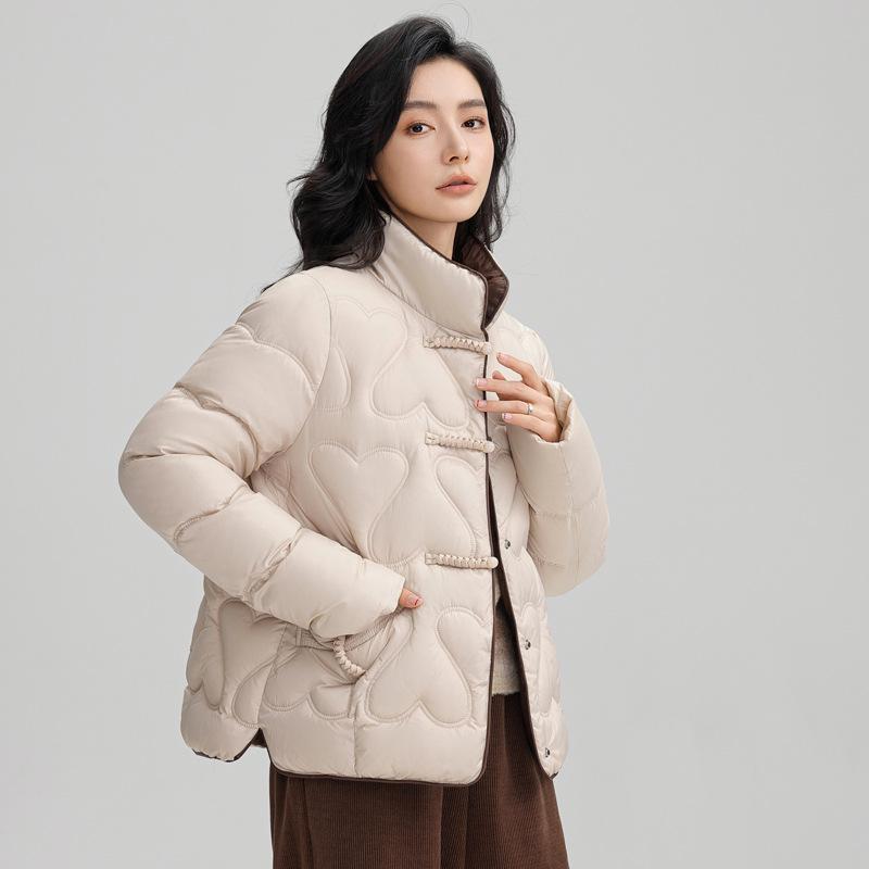 Light down cotton-padded clothes, winter new small cotton-padded clothes, buckle jackets, women's cotton-padded jackets