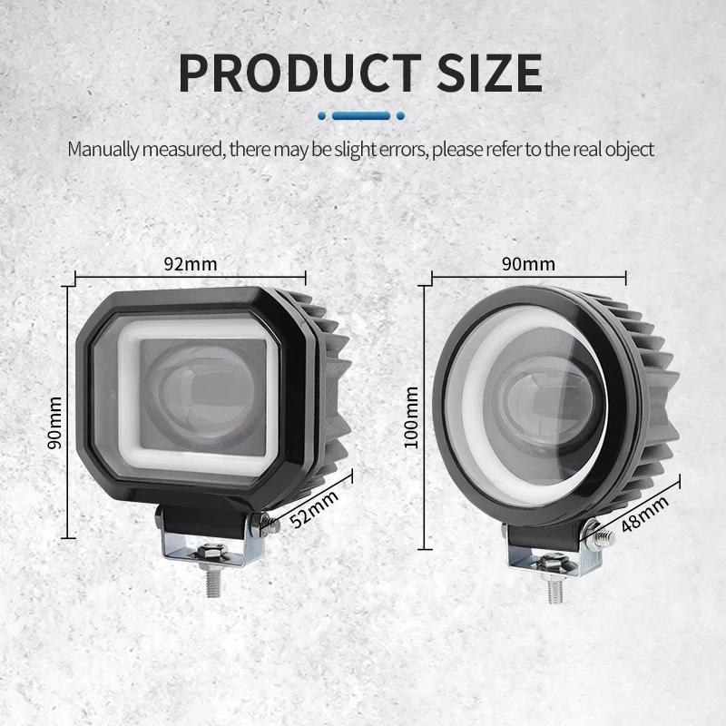 4'' 40W LED Arbeidslys Angel Eye Tåkelys Kjørelys Dagkjørelys Off Road Led Spotlight Motorsykkel Hovedlys