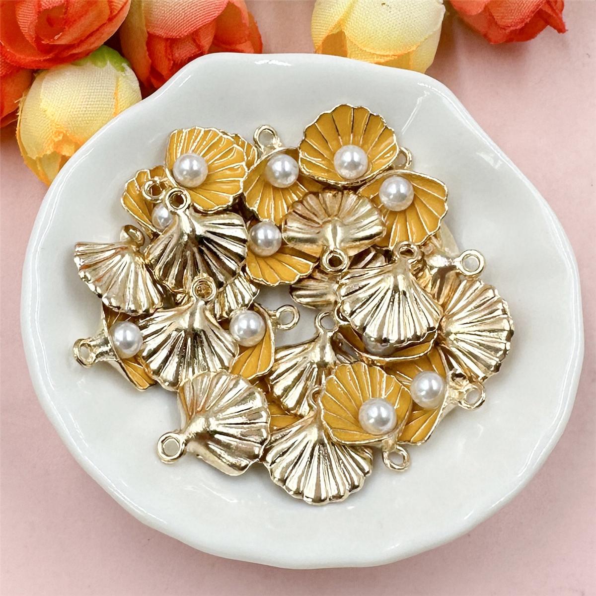 

Ожерелье из сплава жемчуга ручной работы, капающее масло, ювелирное изделие «сделай сам», кулон ручной работы, аксессуары, 20 шт., 14,5*15,5 мм, серьги 20cps about 14.5*15.5mm жёлтый