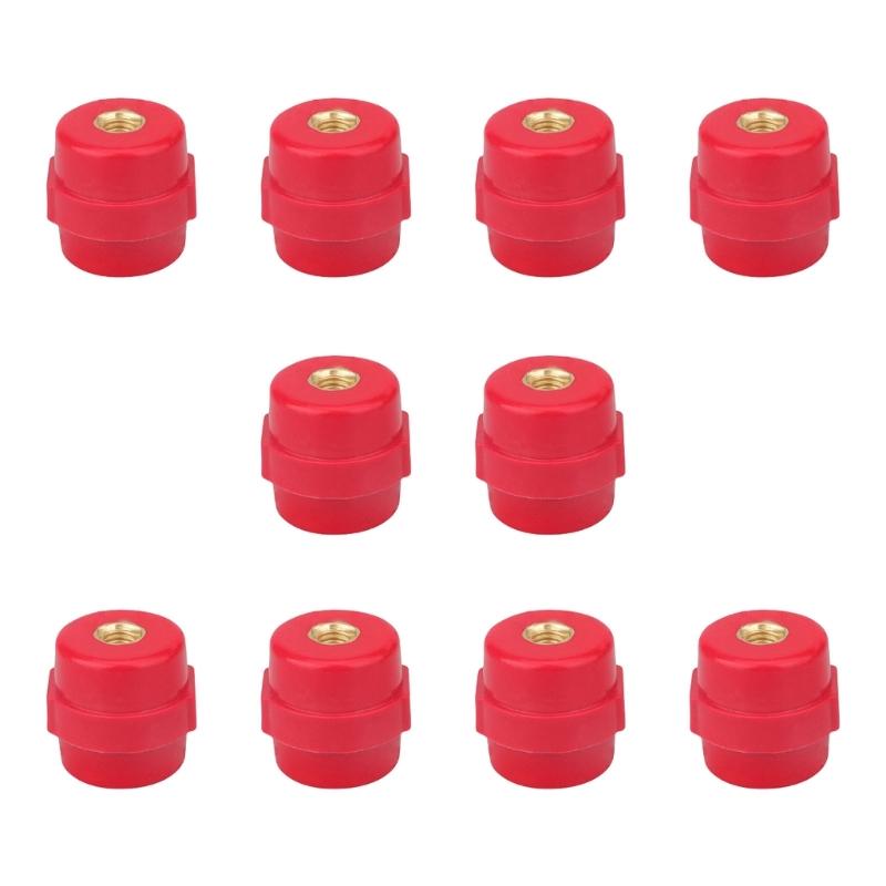 10Pcs 8mm High Low Voltages Insulation Column High Strength Busbar Insulator Supporter Polyester Standoff Insulators
