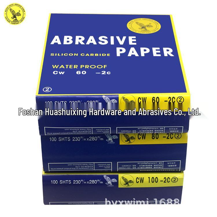 Eagle Brand Silicon Carbide Wet Sandpaper for Car Polishing, 60-100 Grit.