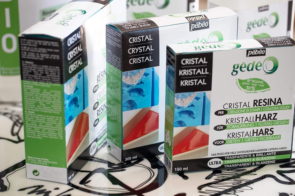 Pebeo Crystal Bioresin 750ml Resin 500ml Hardening Agent (base + 250ml)
